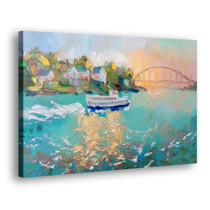 Mackinac Island Ferry Crossing Side - Canvas Wall Art