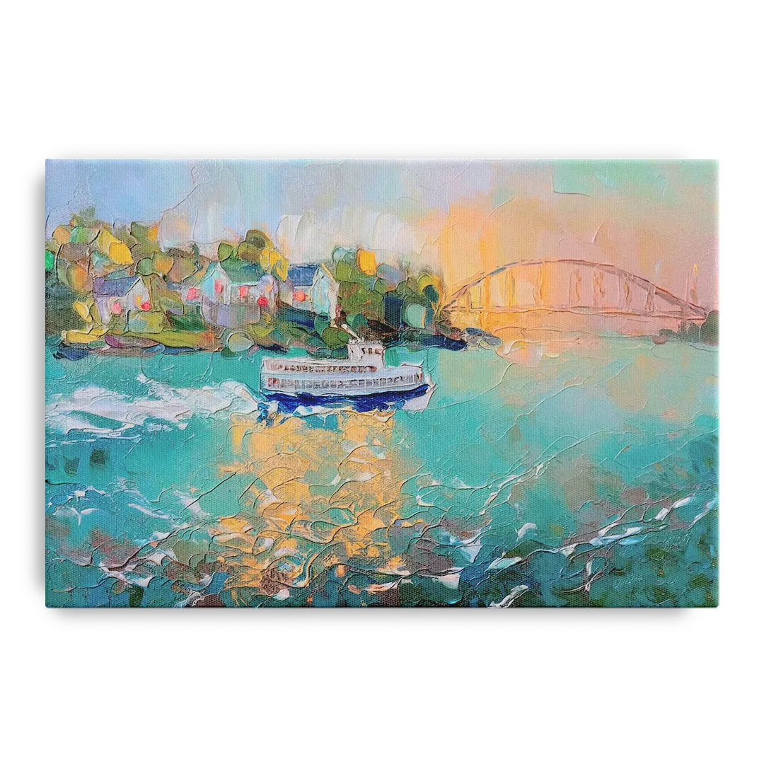 Mackinac Island Ferry Crossing Front - Canvas Wall Art
