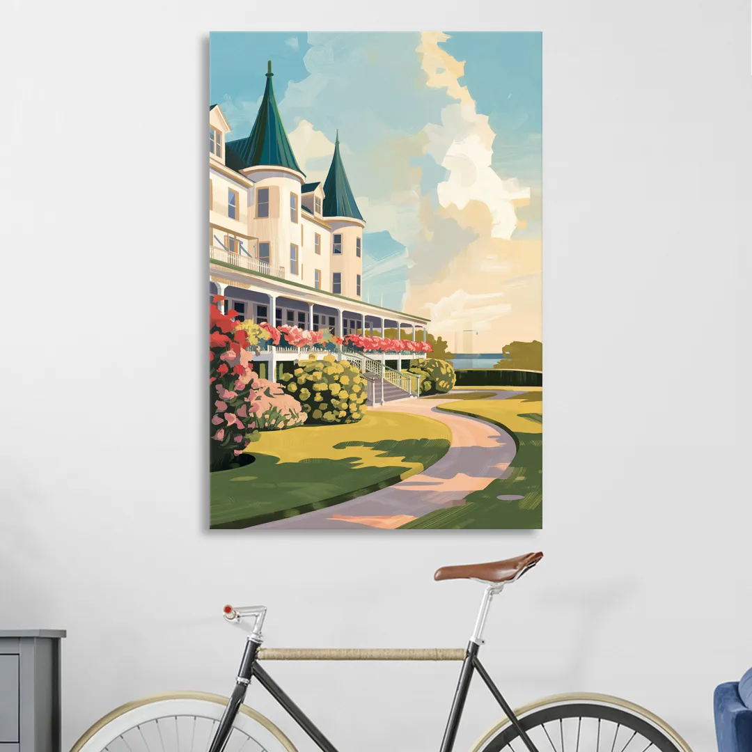 Mackinac Island Grand Hotel View Sitting Room - Canvas Wall Art