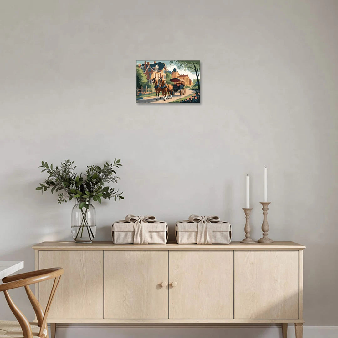 Mackinac Island Horse Carriage Ride - Canvas Wall Art - Coffee Table - 18x12