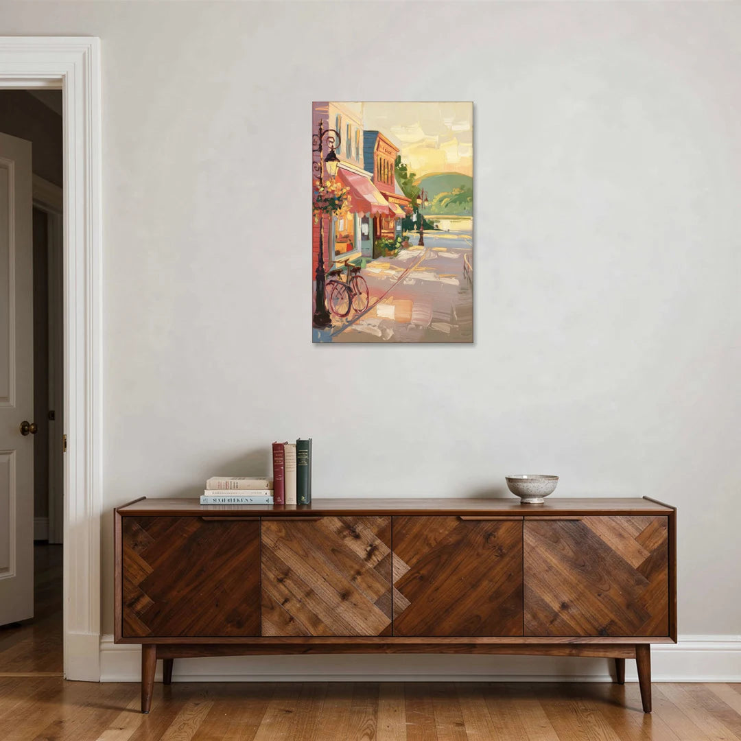 Mackinac Island Main Street Charm - Canvas Wall Art - Coffee Table - 24x36