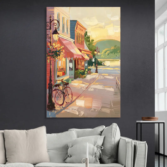 Mackinac Island Main Street Charm Living Room - Canvas Wall Art