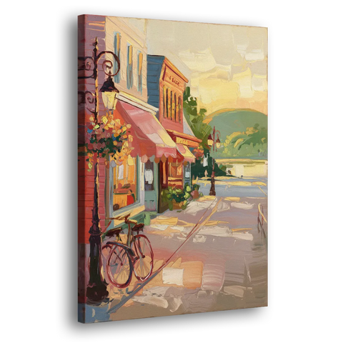 Mackinac Island Main Street Charm - Canvas Wall Art