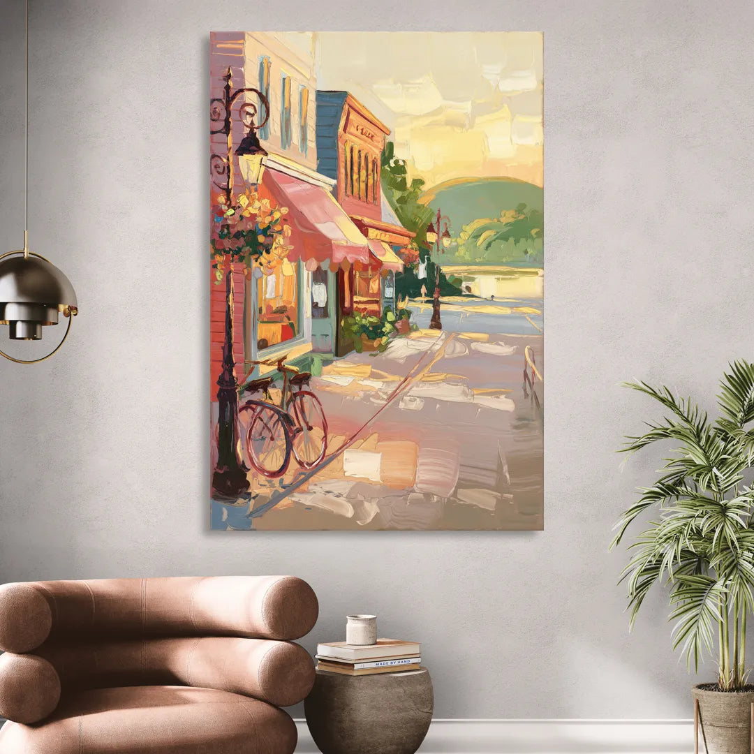 Mackinac Island Main Street Charm Sitting Room - Canvas Wall Art