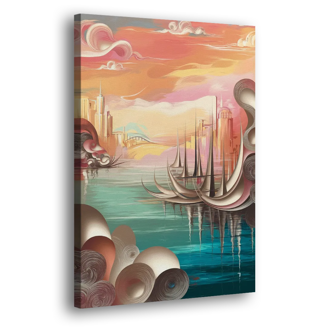 Mackinac Island Waterfront Serenity Side - Canvas Wall Art