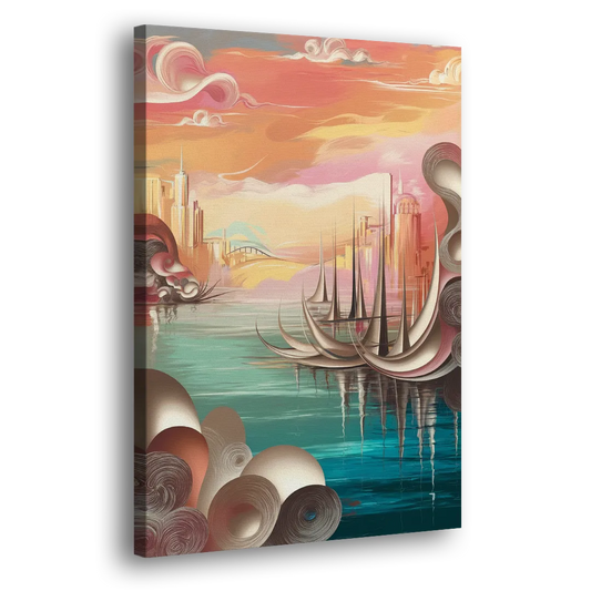 Mackinac Island Waterfront Serenity Side - Canvas Wall Art