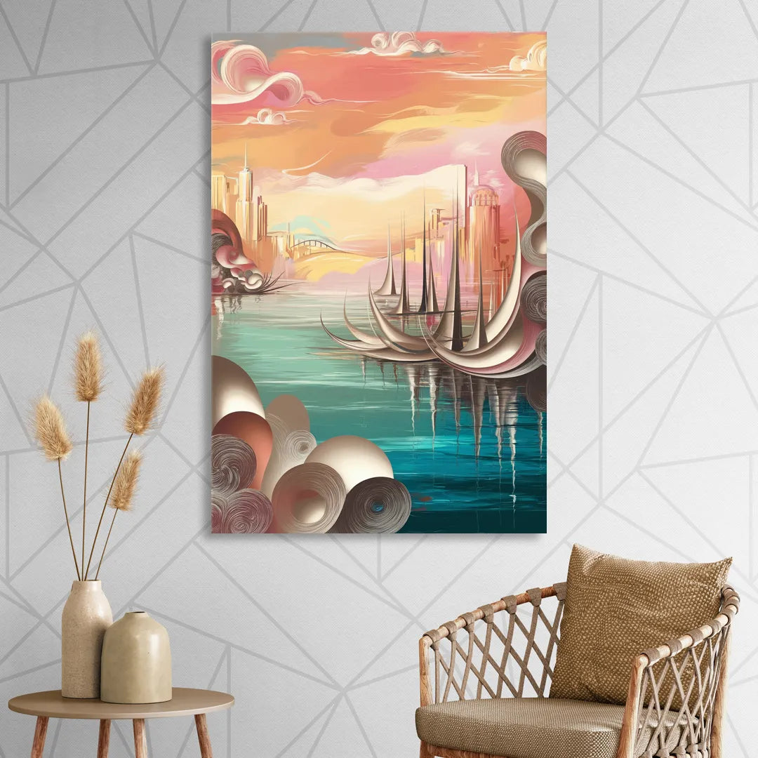 Mackinac Island Waterfront Serenity Sitting Room - Canvas Wall Art