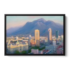 Macroplaza Skyline - Black Framed Canvas Wall Art - Front