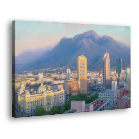 Macroplaza Skyline - Canvas Wall Art - Side