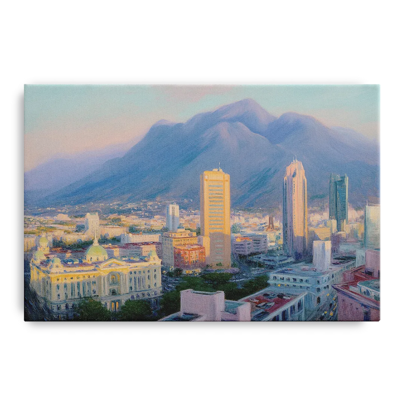 Macroplaza Skyline Front - Canvas Wall Art