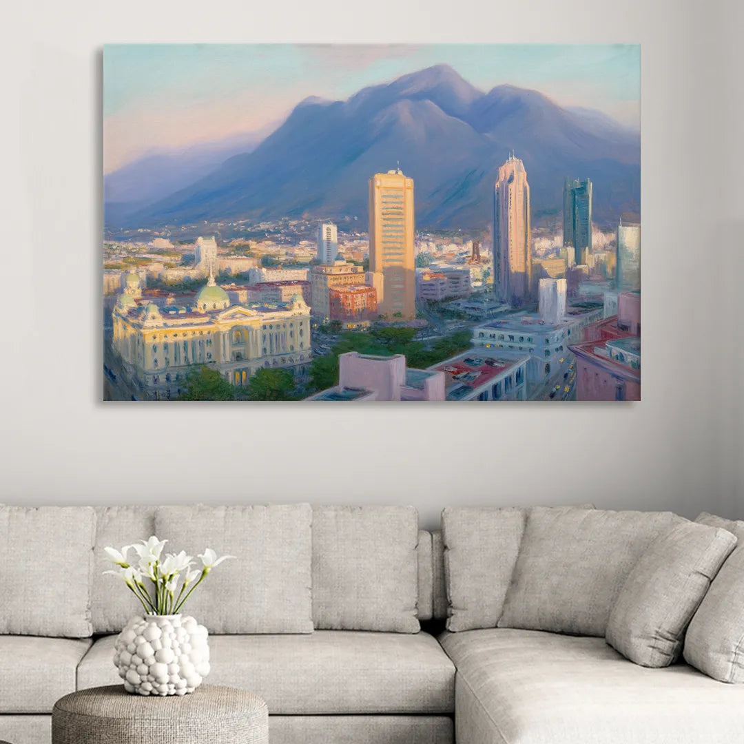 Macroplaza Skyline Sitting Room - Canvas Wall Art