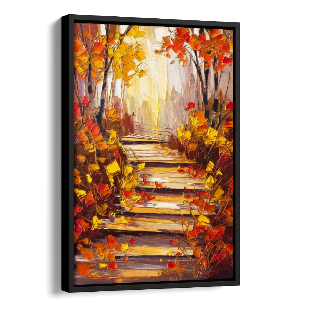 Madison Arboretum Trails Side - Black Canvas Wall Art