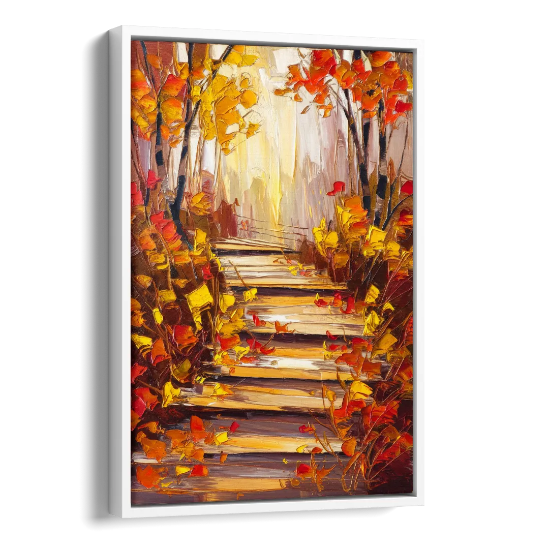 Madison Arboretum Trails Side - White Canvas Wall Art