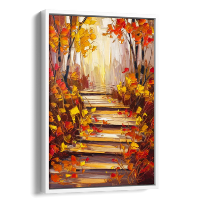 Madison Arboretum Trails Side - White Canvas Wall Art