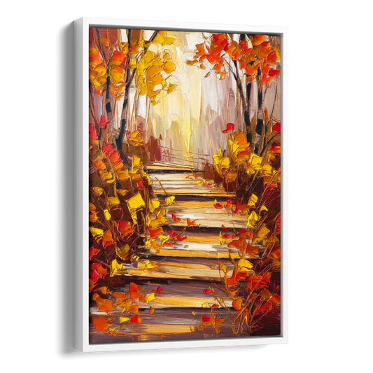 Madison Arboretum Trails Side - White Canvas Wall Art