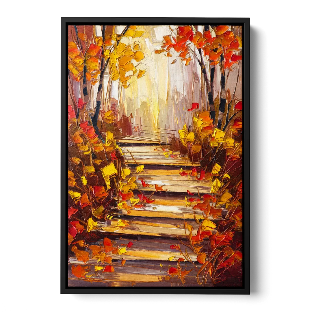 Madison Arboretum Trails Front - Black Canvas Wall Art