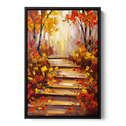 Madison Arboretum Trails Front - Black Canvas Wall Art