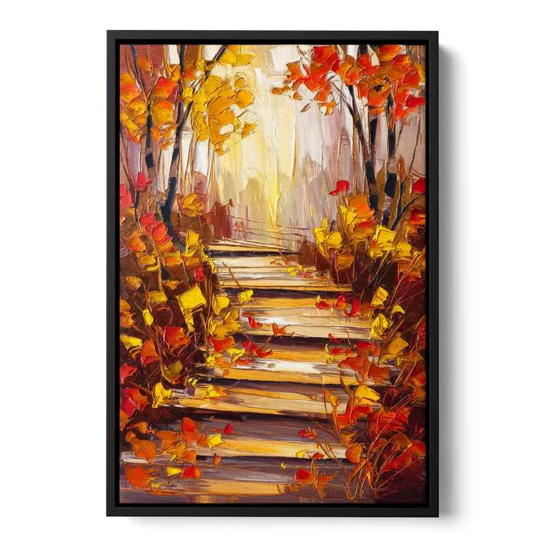 Madison Arboretum Trails Front - Black Canvas Wall Art