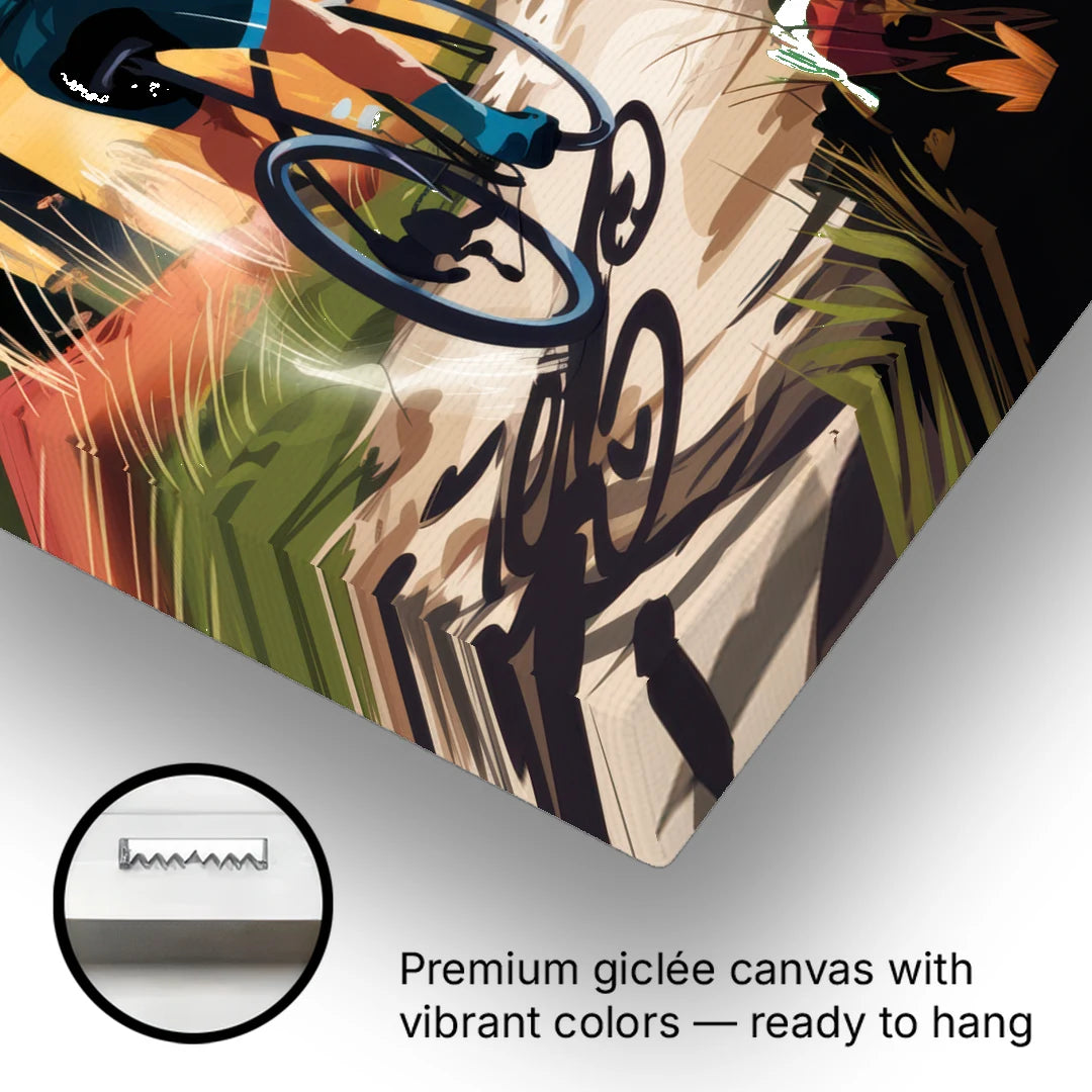 Madison Bike Trails Adventure - Canvas Wall Art - Gallery Wrap Corner