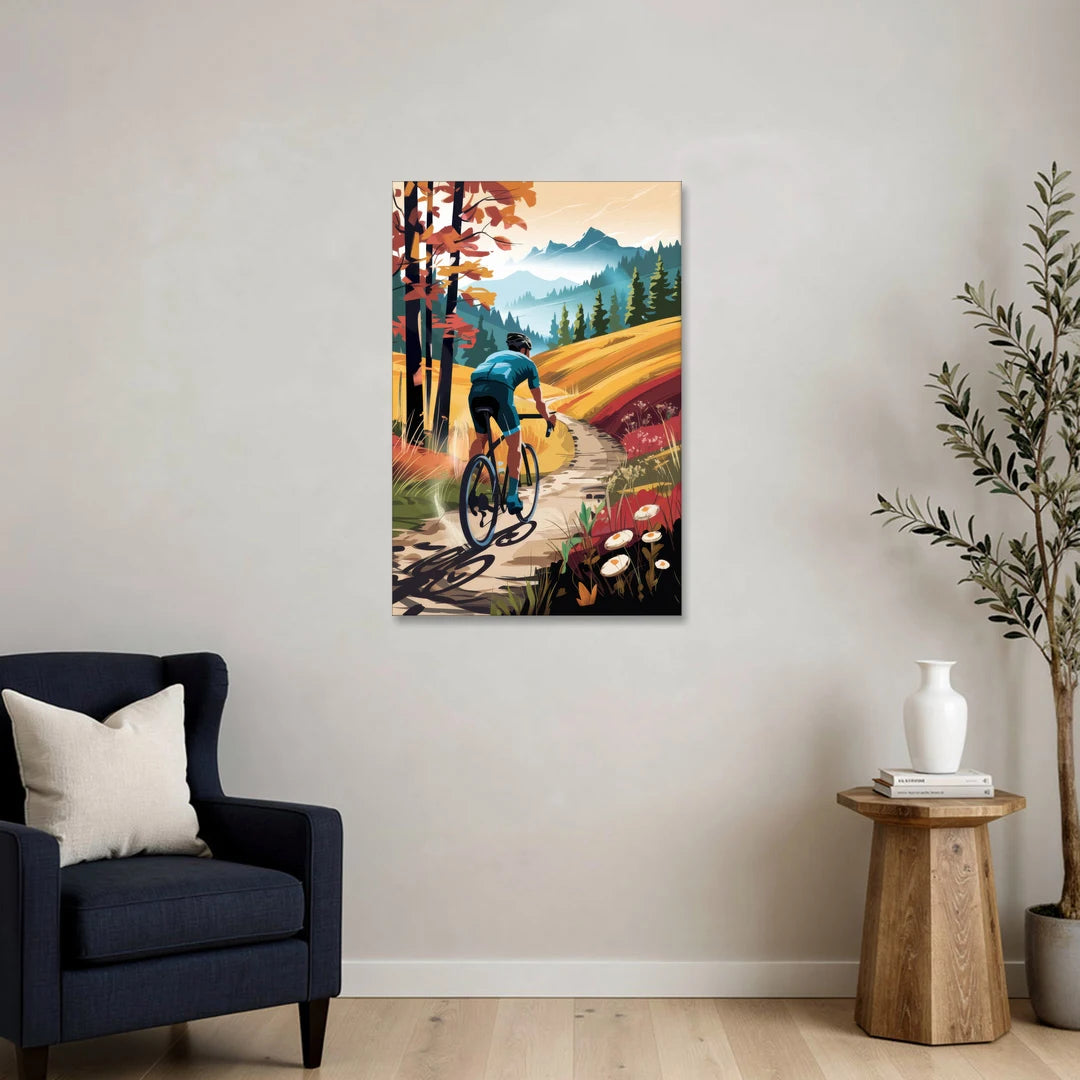 Madison Bike Trails Adventure - Canvas Wall Art - Sofa - 24x36