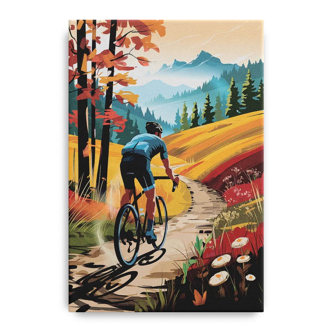 Madison Bike Trails Adventure Front - Canvas Wall Art