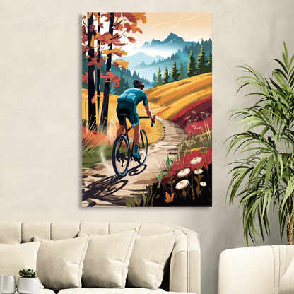 Madison Bike Trails Adventure Living Room - Canvas Wall Art