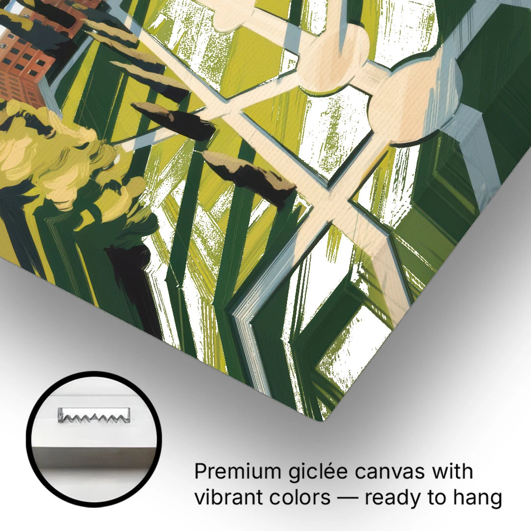 Madison Campus Aerial View - Canvas Wall Art - Gallery Wrap Corner