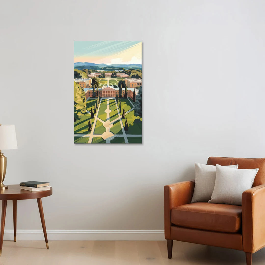 Madison Campus Aerial View - Canvas Wall Art - Sofa - 24x36