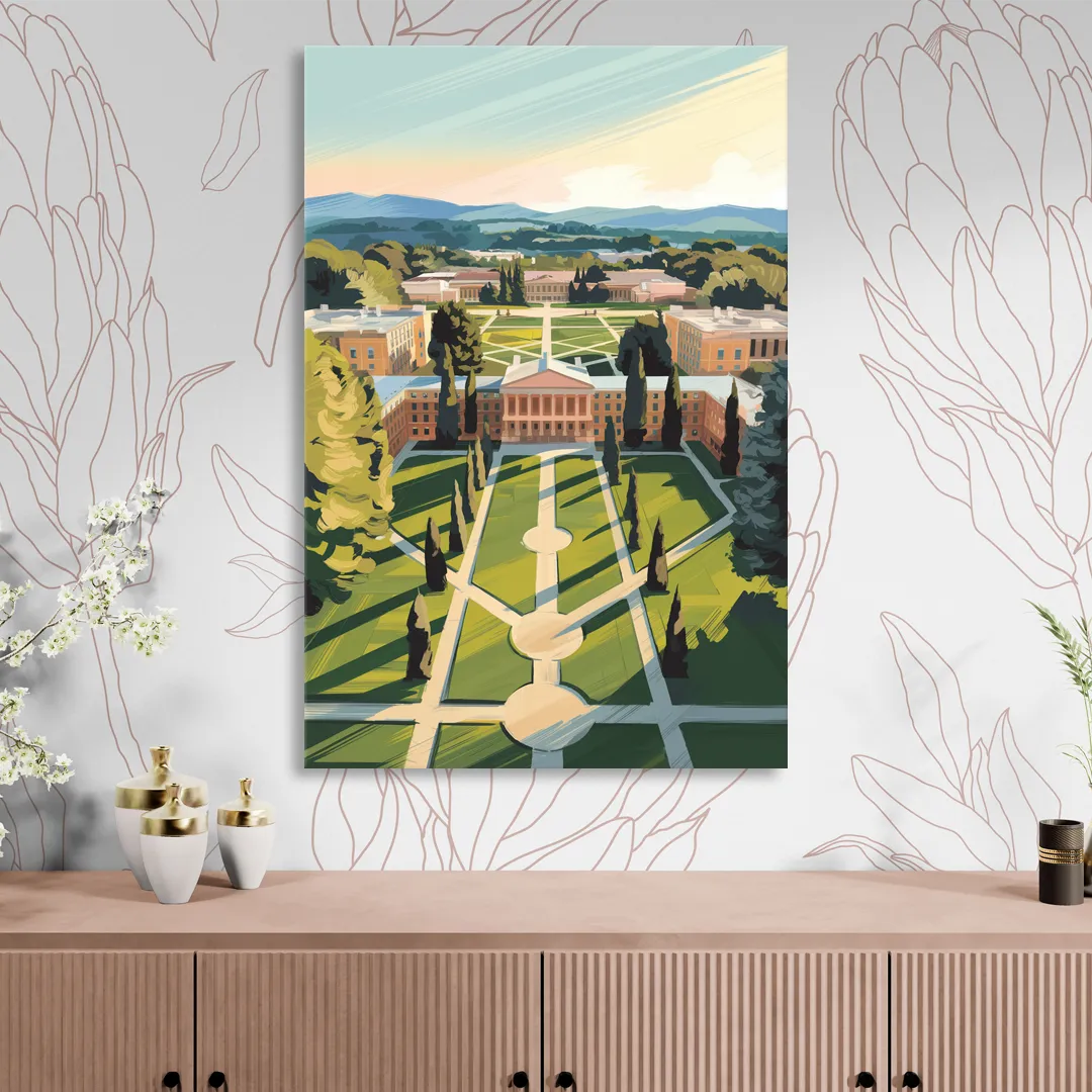 Madison Campus Aerial View Living Room - Canvas Wall Art