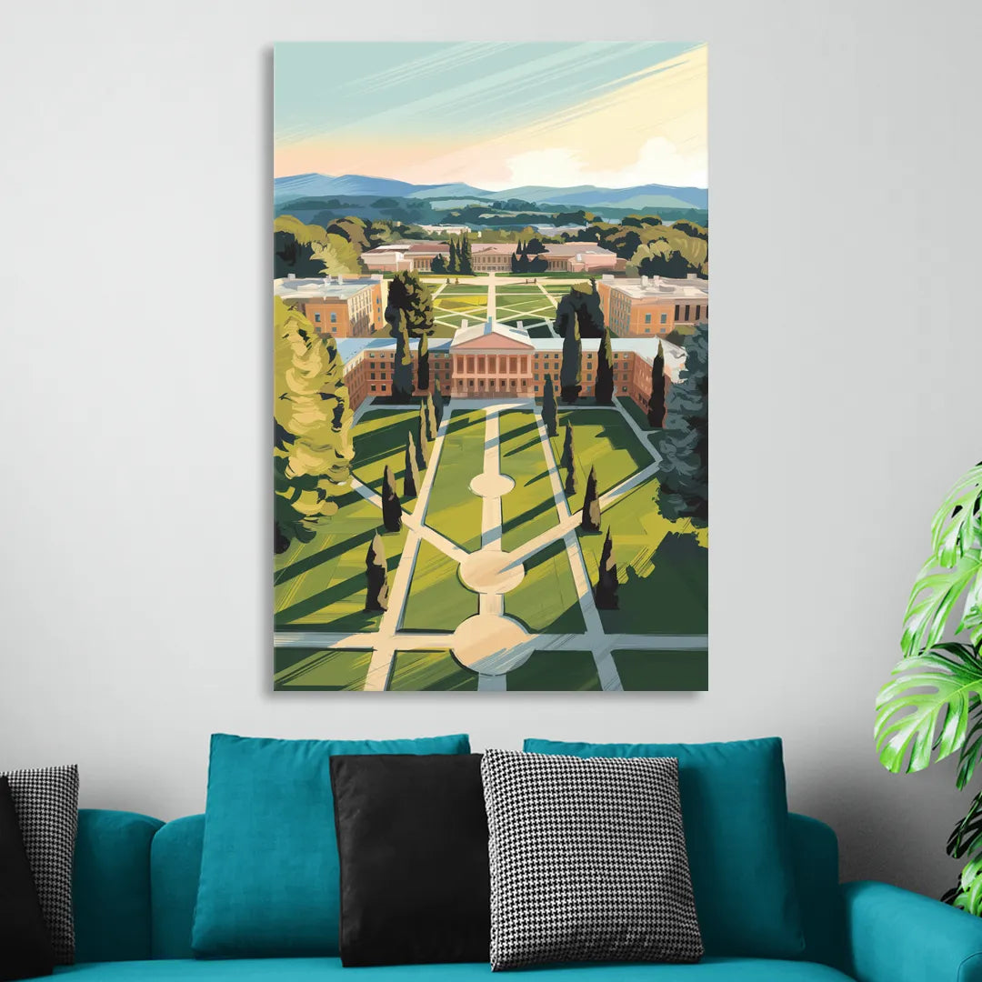 Madison Campus Aerial View Sitting Room - Canvas Wall Art
