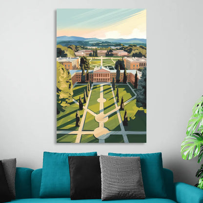 Madison Campus Aerial View Sitting Room - Canvas Wall Art