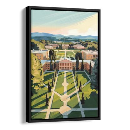 Madison Campus Aerial View Side - Black Canvas Wall Art