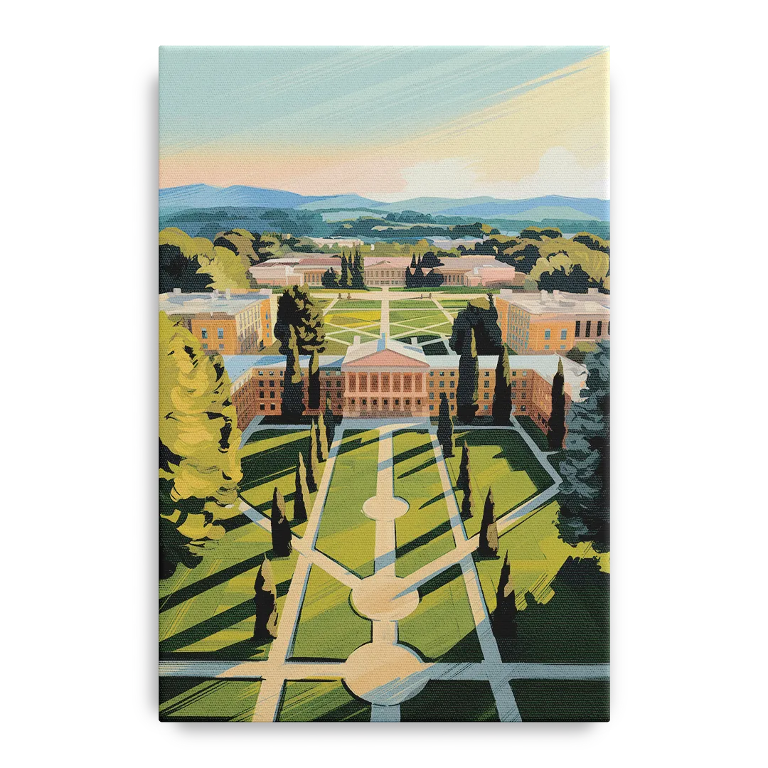 Madison Campus Aerial View Front - Canvas Wall Art