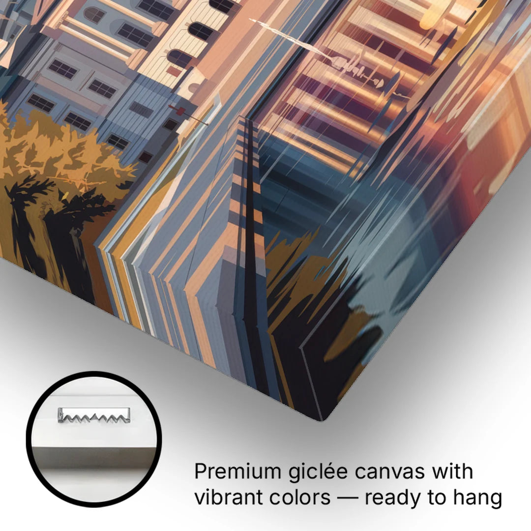 Madison Capitol Reflection - Canvas Wall Art - Gallery Wrap Corner