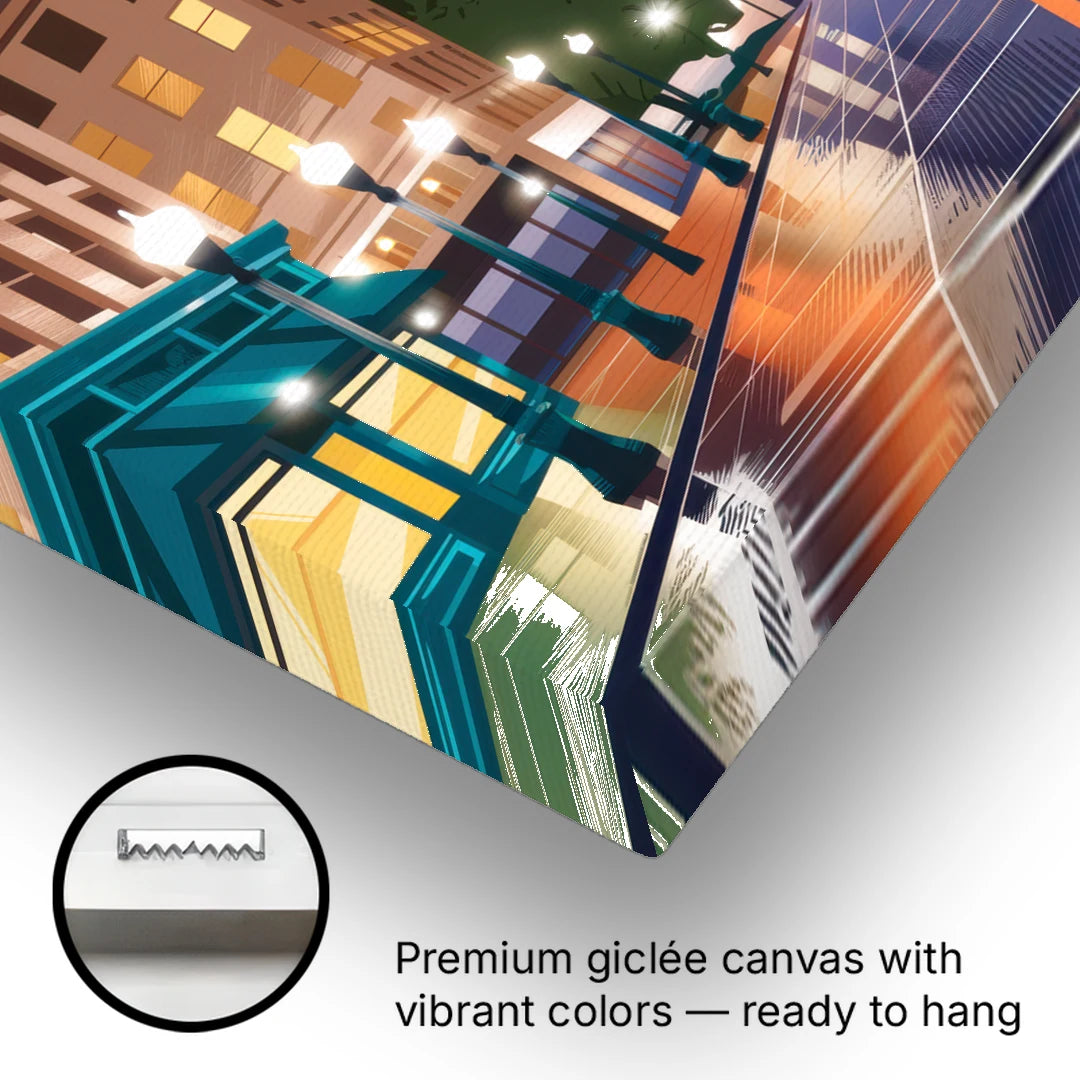 Madison Capitol Square Nights - Canvas Wall Art - Gallery Wrap Corner