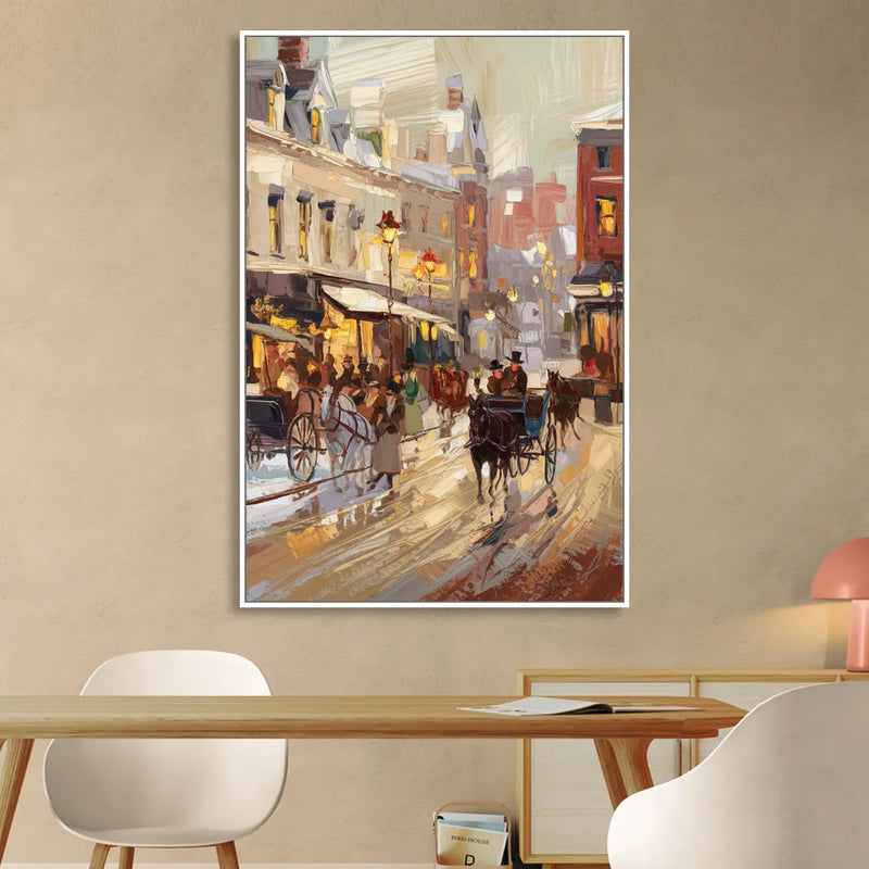 Madison Cultural Heritage Sitting Room - White Canvas Wall Art