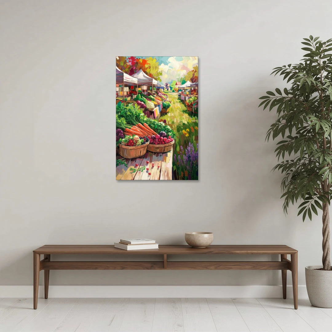 Madison Farmers Market Delight - Canvas Wall Art - Coffee Table - 24x36