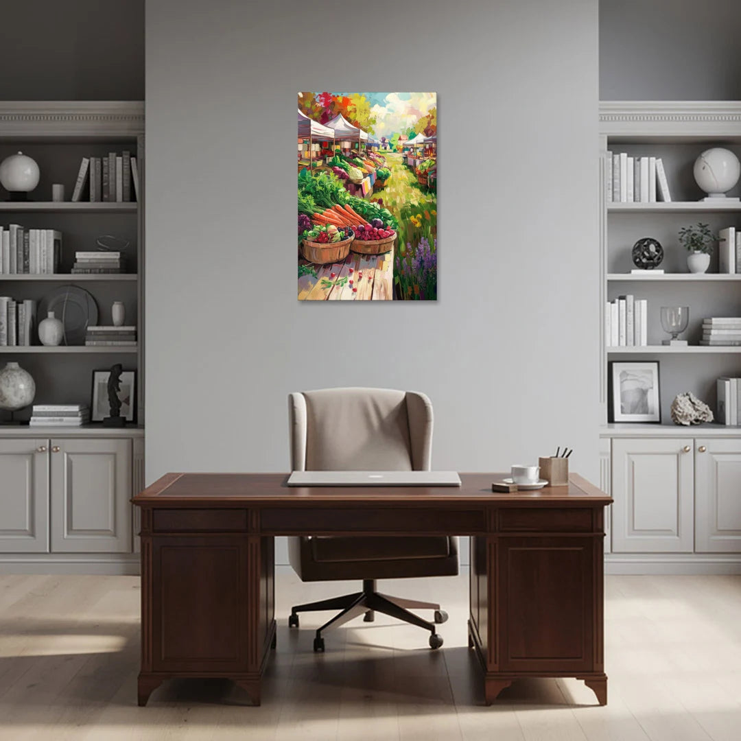 Madison Farmers Market Delight - Canvas Wall Art - Office - 24x36