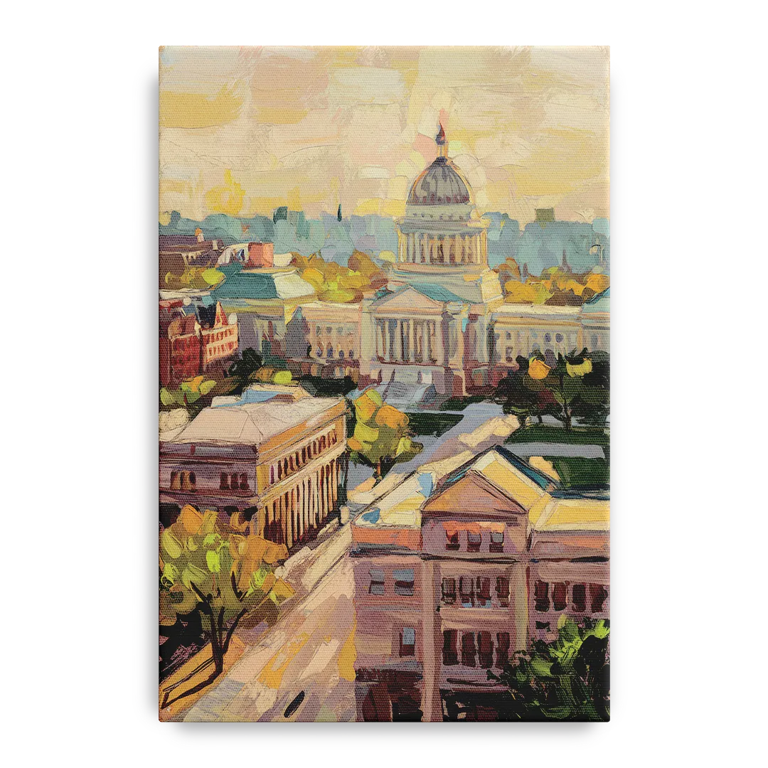 Madison Historic Architecture Front - Canvas Wall Art