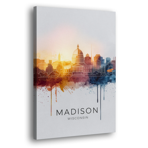Madison Iconic Landmarks - Canvas Wall Art - Side