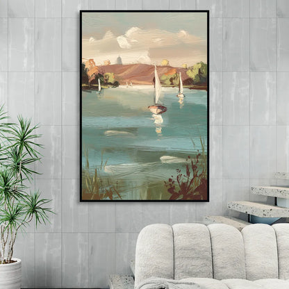 Madison Lake Mendota Serenity Living Room - Black Canvas Wall Art