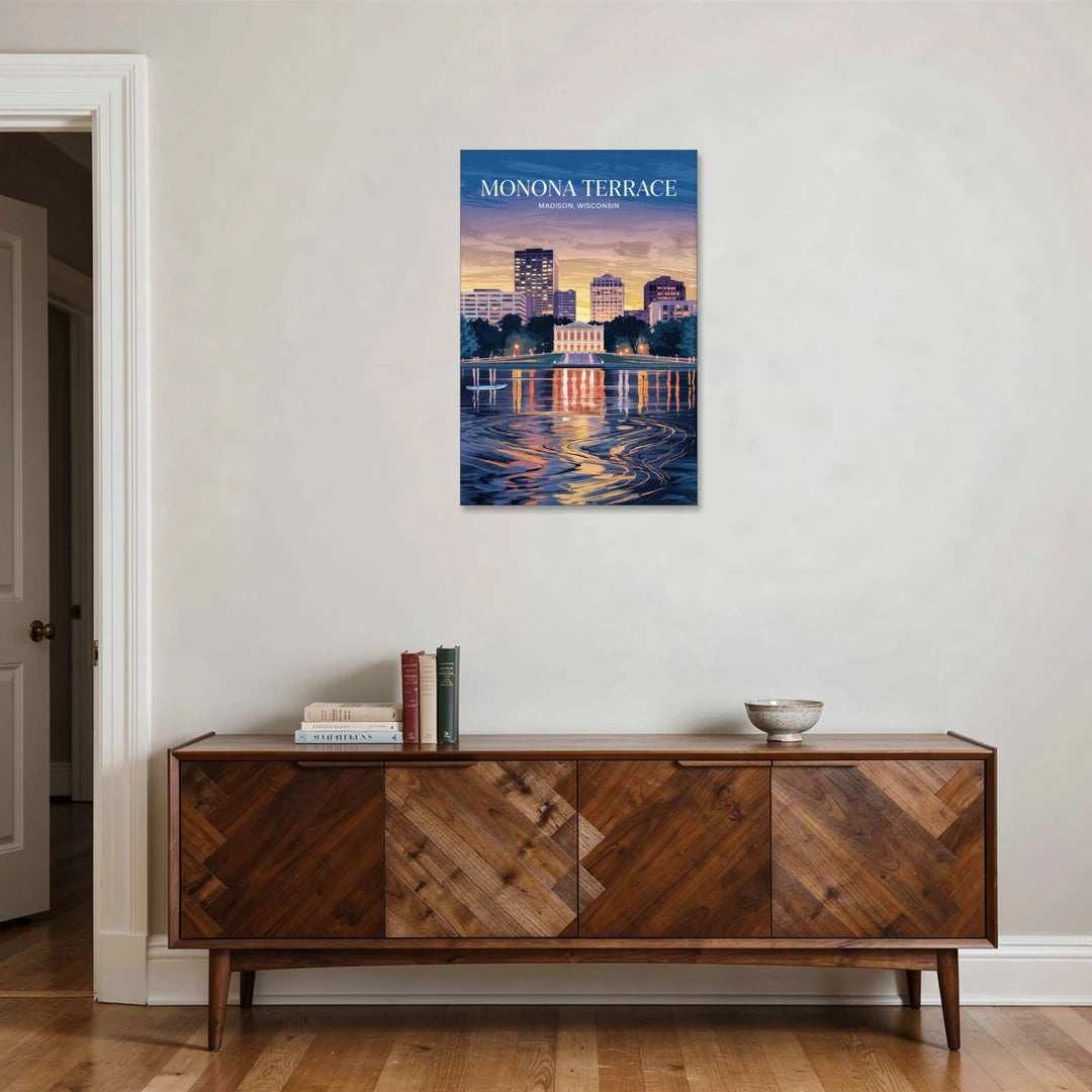 Madison Monona Terrace View - Canvas Wall Art - Coffee Table - 24x36