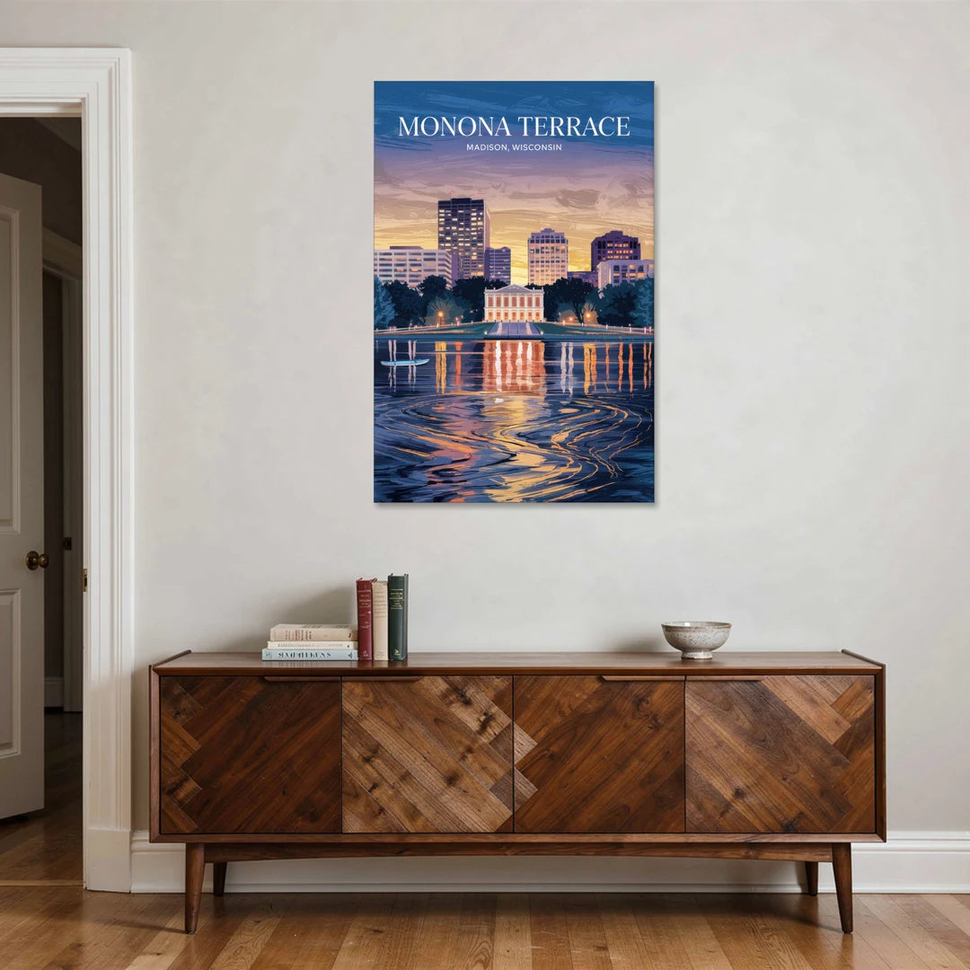 Madison Monona Terrace View - Canvas Wall Art - Coffee Table - 32x48