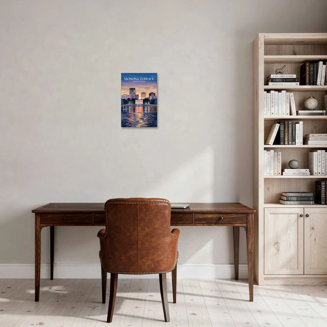 Madison Monona Terrace View - Canvas Wall Art - Office - 12x18
