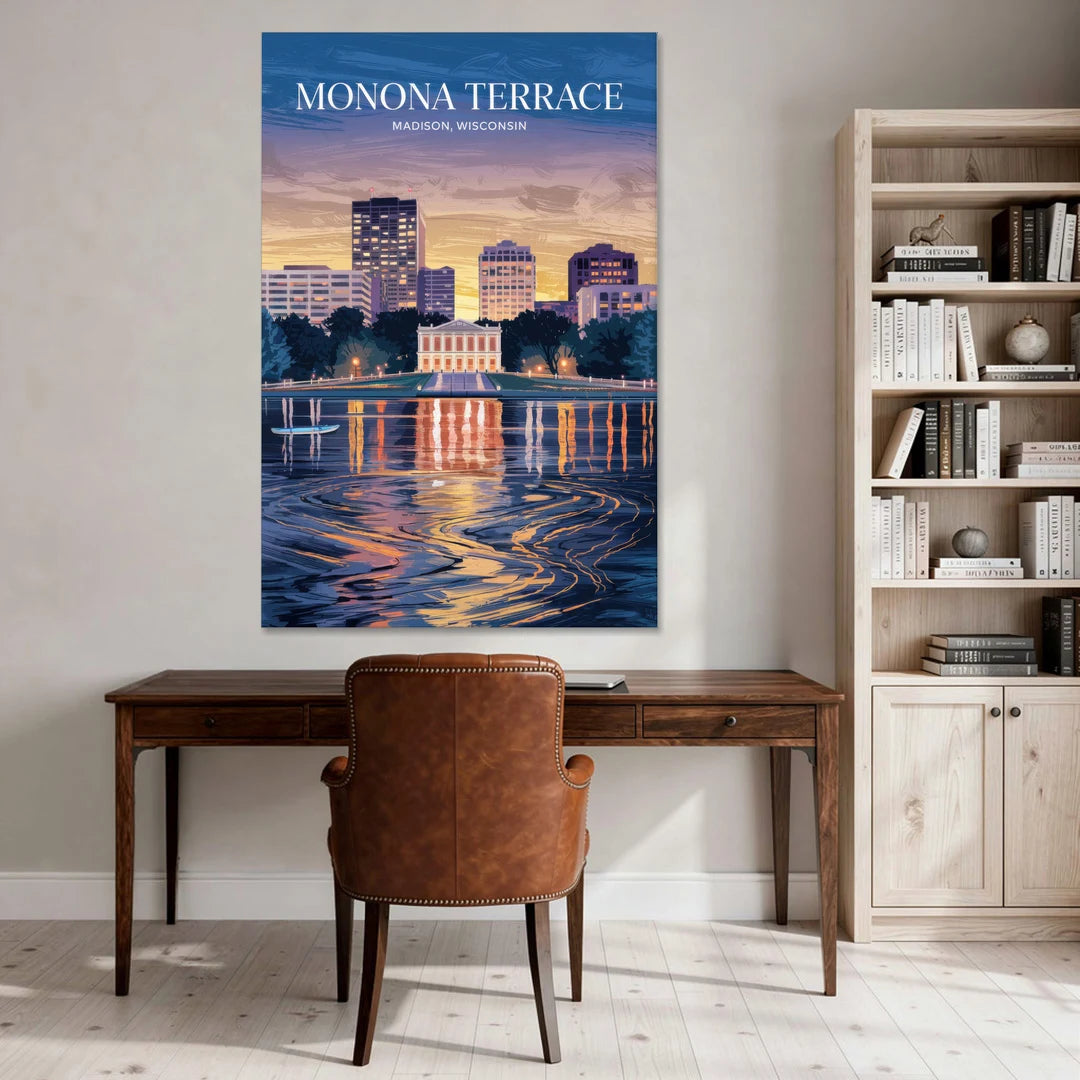 Madison Monona Terrace View - Canvas Wall Art - Office - 40x60
