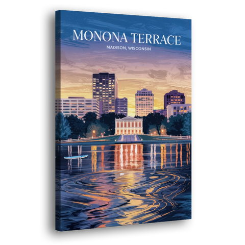 Madison Monona Terrace View - Canvas Wall Art - Side