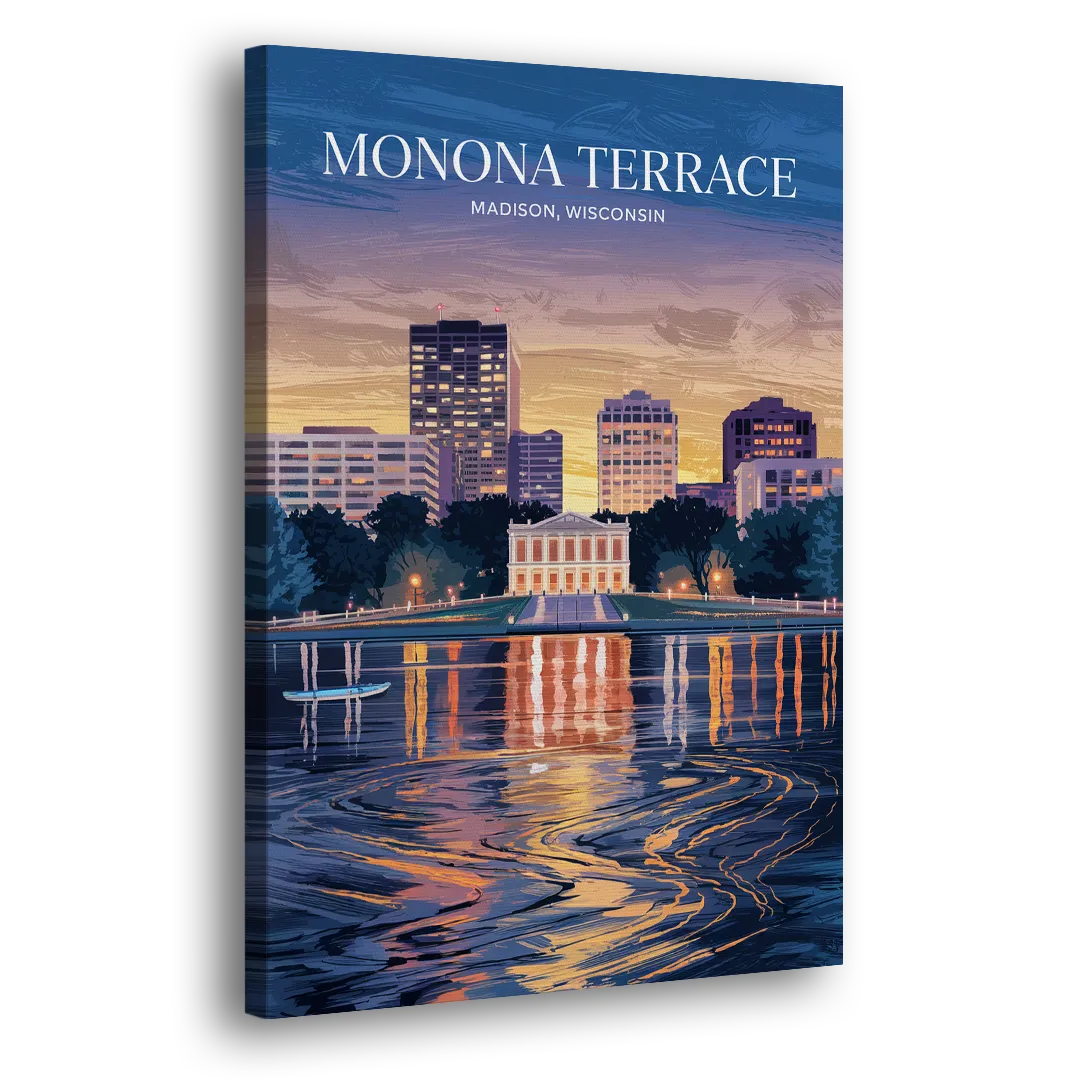 Madison Monona Terrace View Side - Canvas Wall Art