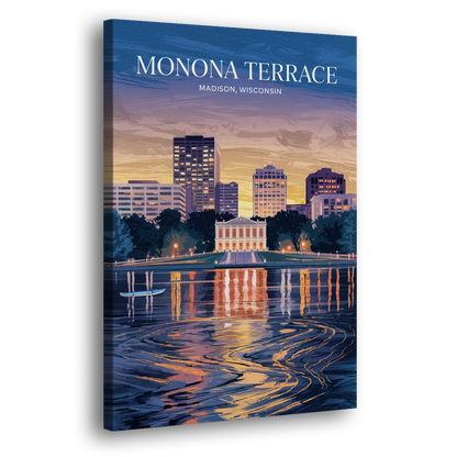 Madison Monona Terrace View Side - Canvas Wall Art