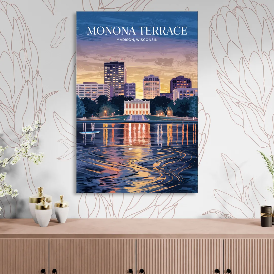 Madison Monona Terrace View Sitting Room - Canvas Wall Art