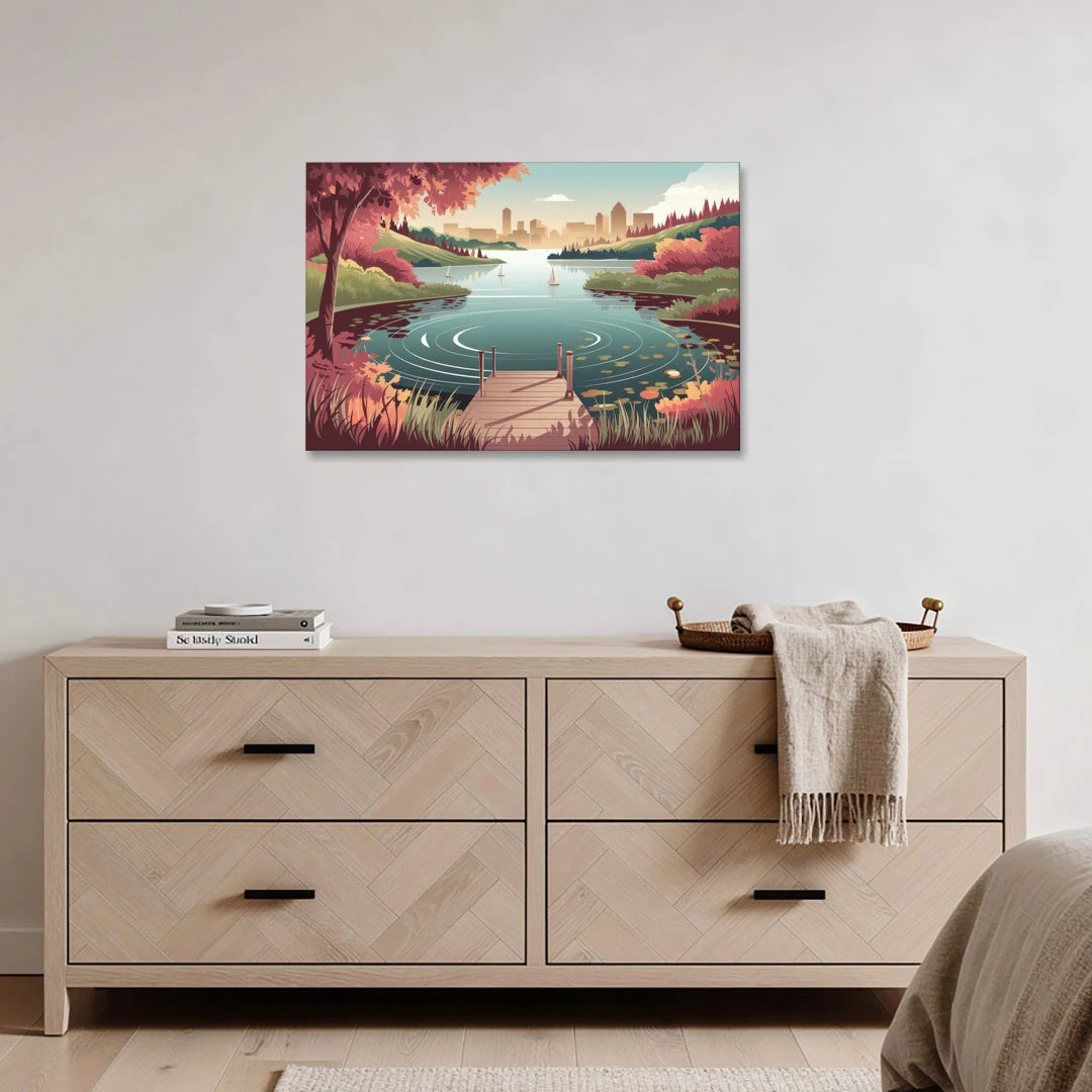 Madison Scenic Lakeshores - Canvas Wall Art - Coffee Table - 36x24